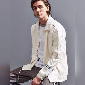 Puma x Big Sean Satin Track Jacket Snap-bottoms Athleisure Retro Varsity Sz L